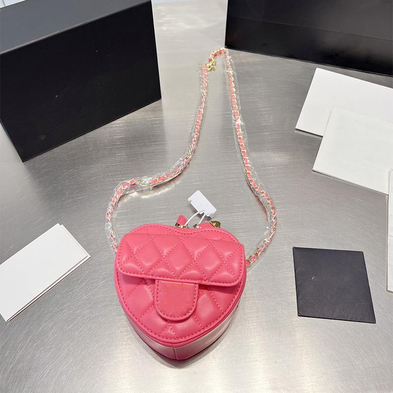 

New Love BagHigh Quality Designer Shoulder Chain Bag WomenDesigner Top custom brand bag Channel Handbag Leather Classic Fashion Women Luxury Crossbody Handbags, Pink