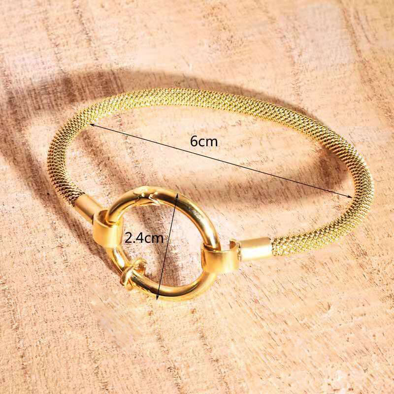 

Few stock ! Stainless bears charms bangle bracelet with opening round circle charms spain Pulsera oso 18k gold and silver