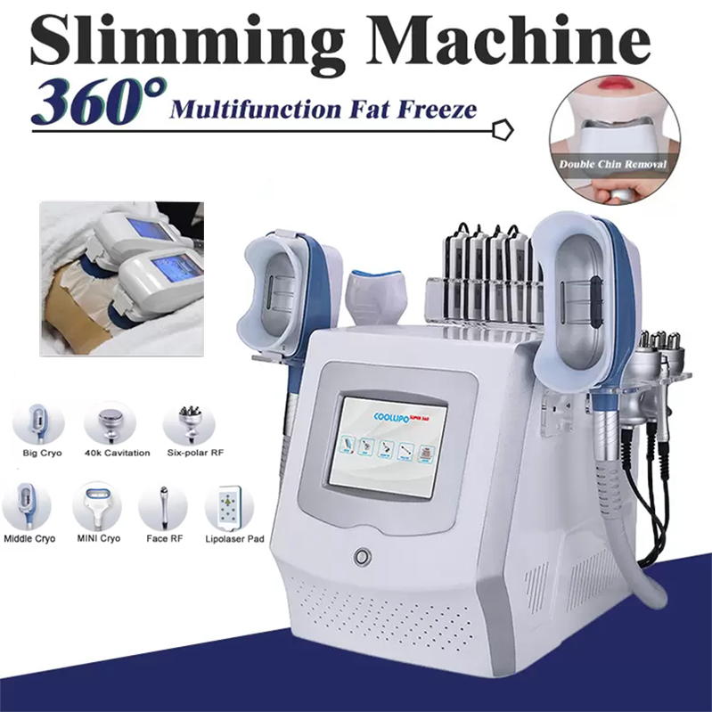 fat freezing body slimming machine 40k ultrasonic cavitation RF 8 Lipolaser Pads Body Sculpting Equipment Cryolipolysis Cooling Device with CE FDA