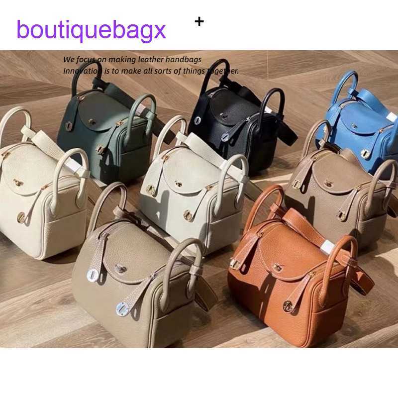 

Designer Lindi Bags H ermes on sale female 2023 new bag top leather Doctor women's Togo medicineHave Real Logo, Peacock blue - topcoat togo