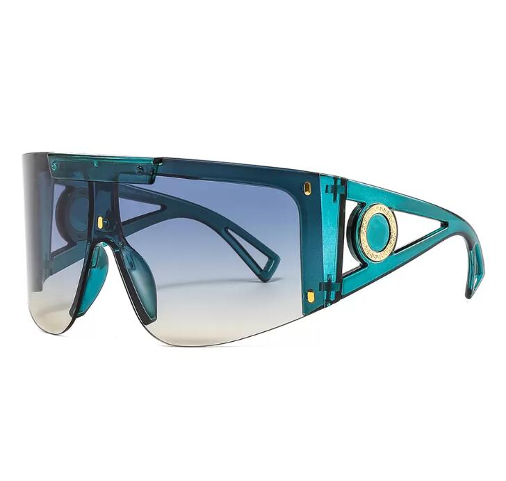 Nouvelle mode européenne et américaine grand cadre conjoint lunettes de soleil à tête humaine masque lunettes intégrées lunettes de soleil de spo