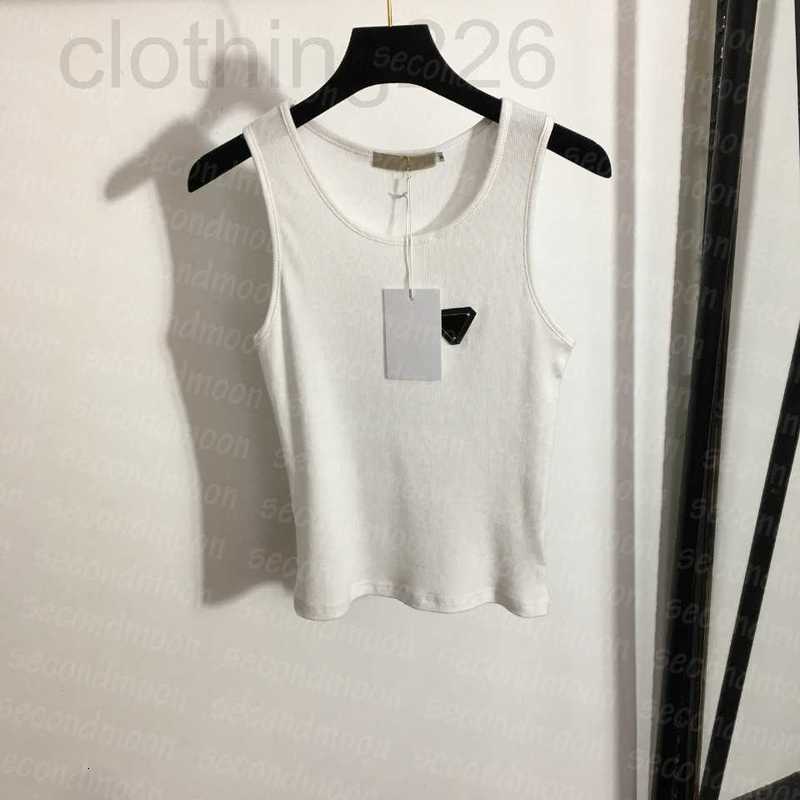 

designer Women Breathable Cotton Tees Crew Neck Knits Vest Spring Summer Knitted Vests Sport Top Woman T-Shirt EATP, White