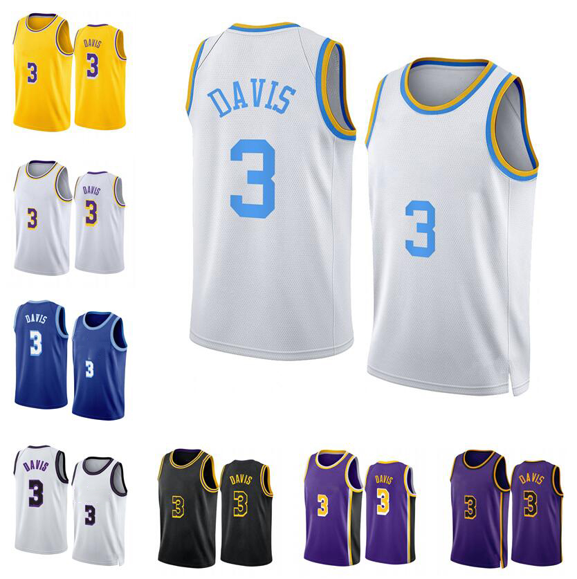 

Anthony 3 Davis Basketball jerseys 2022-23 season yellow white Men Women Youth city jersey S-XXL, Lavender
