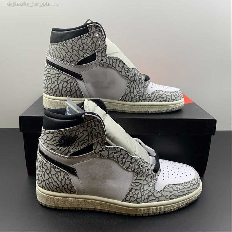 

Shoes Boots Jumpman 1 High Og White Elephant Print Outdoor Sneakers Dz5485-052 Original