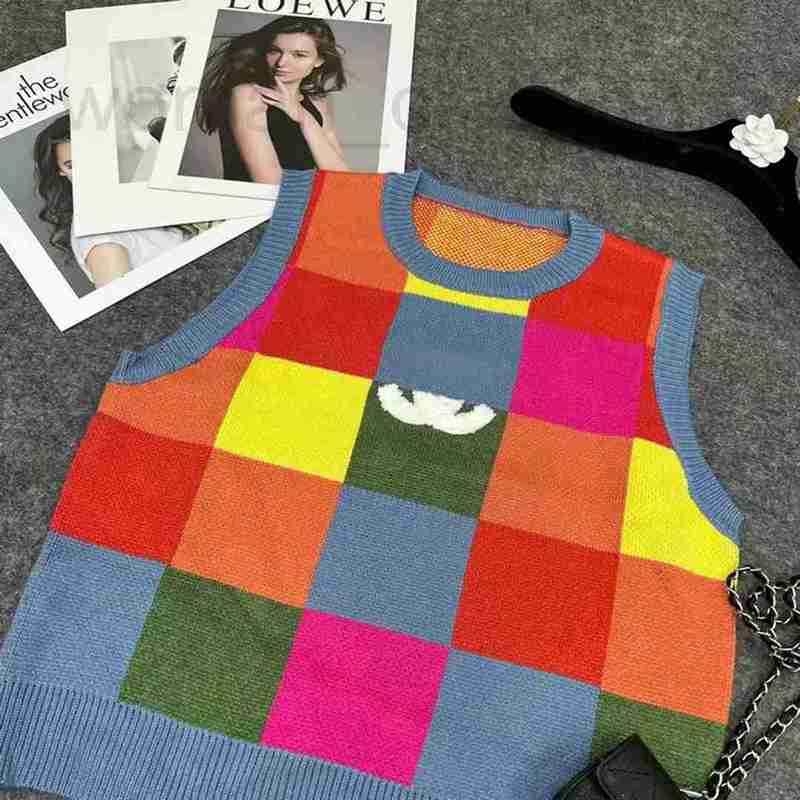 

designer Fashion Women's Vest Sweaters Sleeveless Knits Tees Short Tops Style Slim Top Summer Casual Women Clothing European yards S-L 8OR3