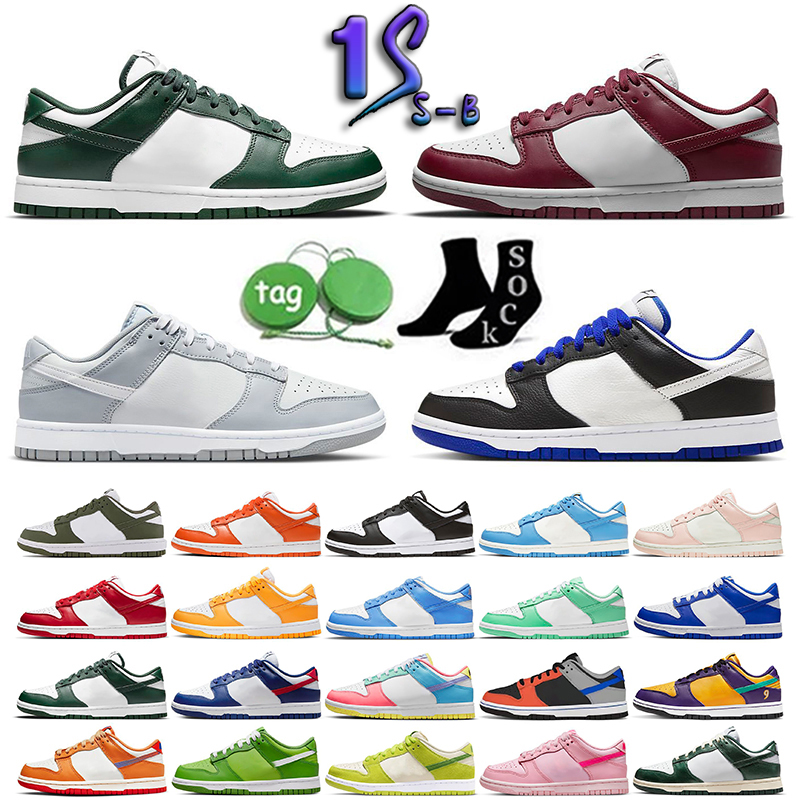 

casual shoes men women dunked Pink Panda orange sb dunks lows Grey Fog White Black Team Green GAI dunkes mens trainers, Yellow