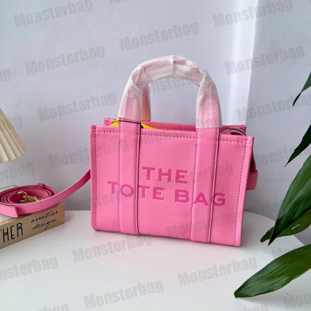 

Totes the Tote Bag Pink Bags Women Designer Marc Lady Candy Pink Crossbody Top Quality Full Grain Leather Mini Micro Luxury Real Leathers Handbag Beachna1w, Color 21
