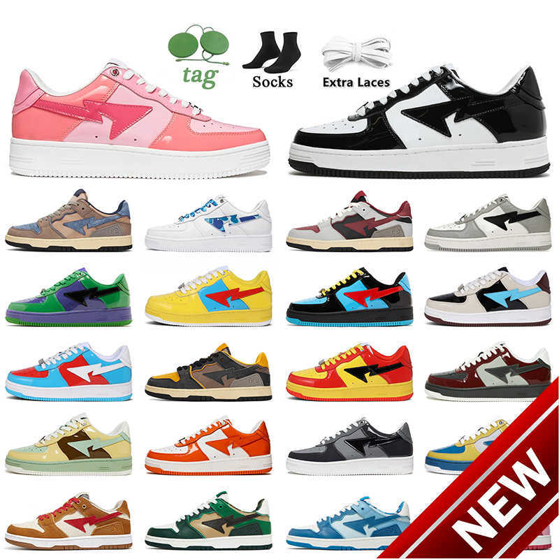 

Top Fashion Designer Casual sk8 sta Shoes Grey Black stas SK8 Color Camo Combo Pink Green ABC Camos Pastel Blue Patent Leather M2 With Socks JOTD, C51 abc camo pink 36-45