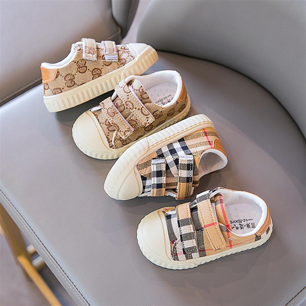 

Children Canvas Shoes Kids Designer Plaid Baby Walkers Shoes Boys Girls Lightweight Soft Non-slip Casual Sneakers327g, Multi-color