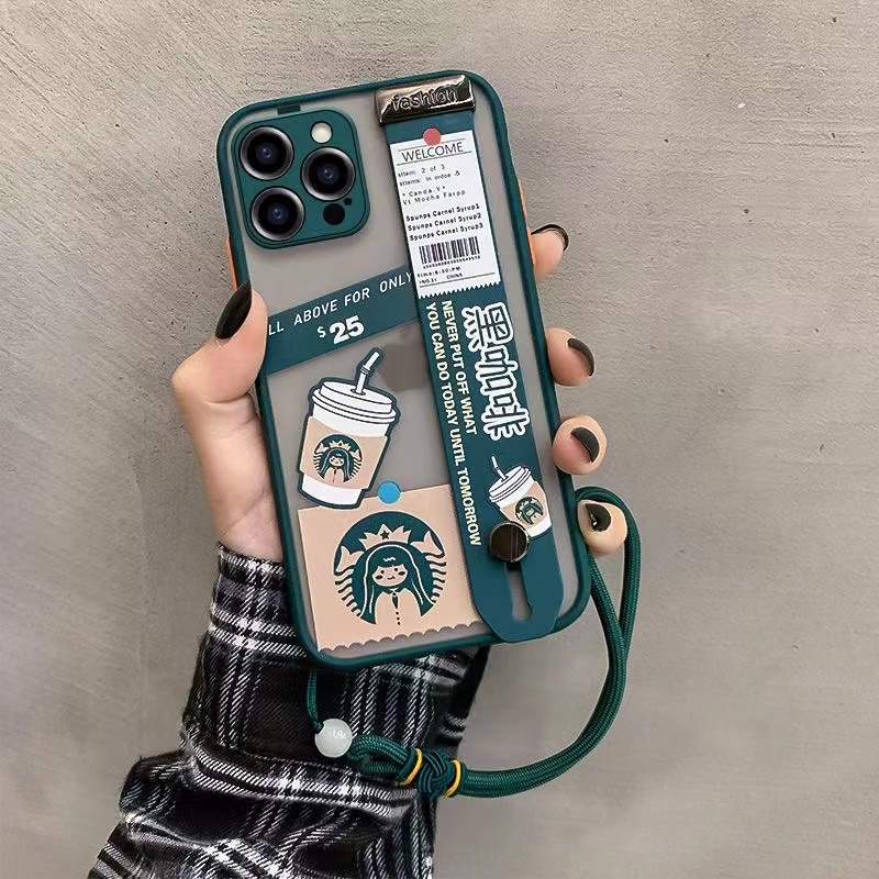 

Beautiful Starbucks Phone Cases for iPhone 14 13 12 11 pro max 14promax 14plus 14pro 13pro 12pro X Xs Xr 7 8 Plus Silicone with Strap And Neck Rope Drop Shippings Support, #1