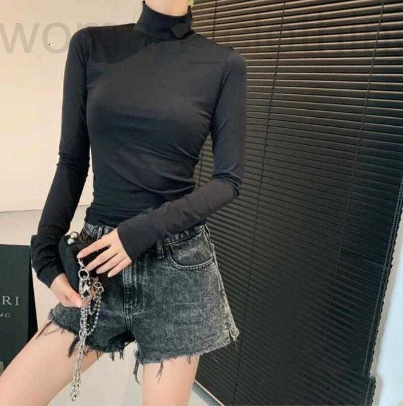 

designer Fashion Women' t shirt Long Sleeve Base Black and White 2 Color Designer luxury cotton elastic soft comfort WNWQ