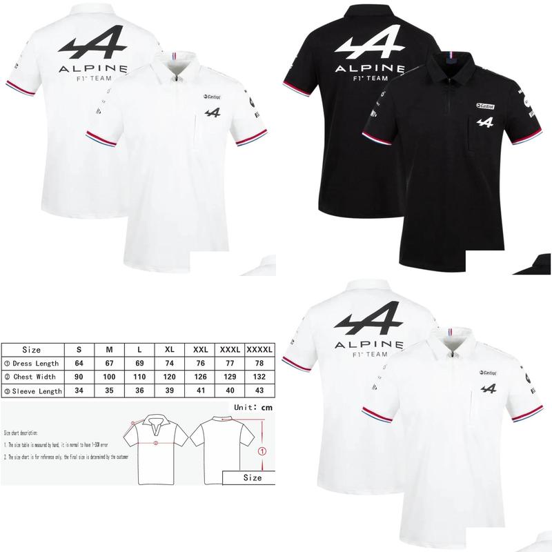 motorcycle apparel motorsport alpine f1 team aracing tshirt white black breathable teamline short sleeve shirt car fan clothing