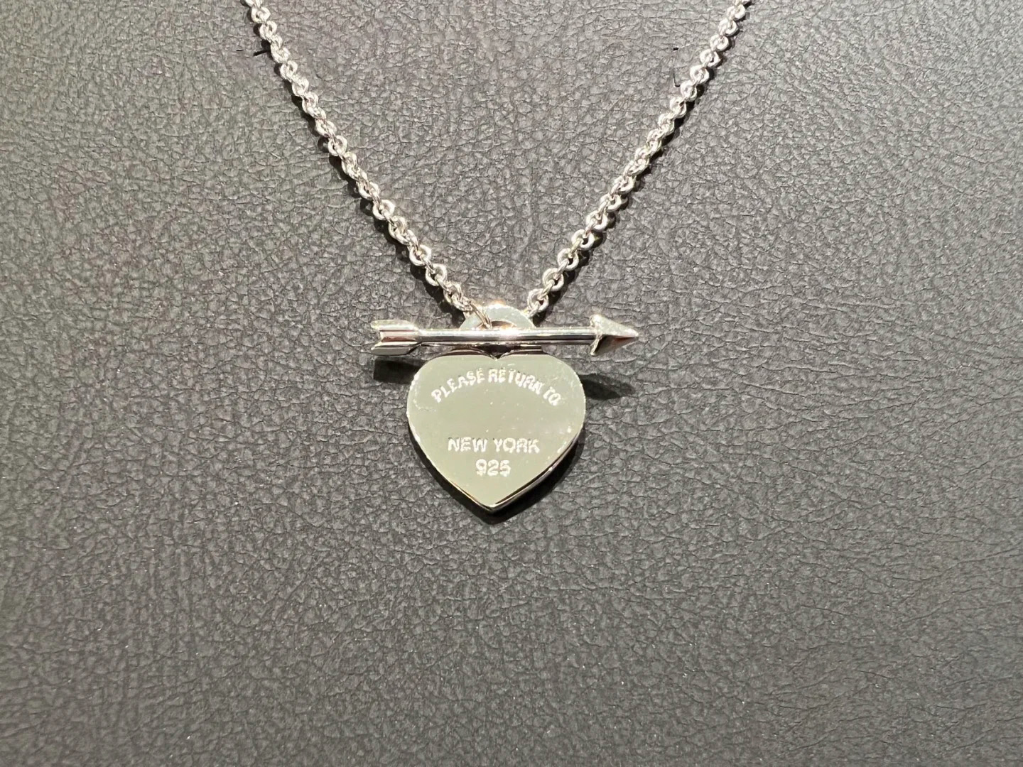 

gold silver jewelry diamond necklaces chain chains link luxury jewellery heart pendant necklace custom woman Love arrow Plated 18K for Women Top Quality Wedding set