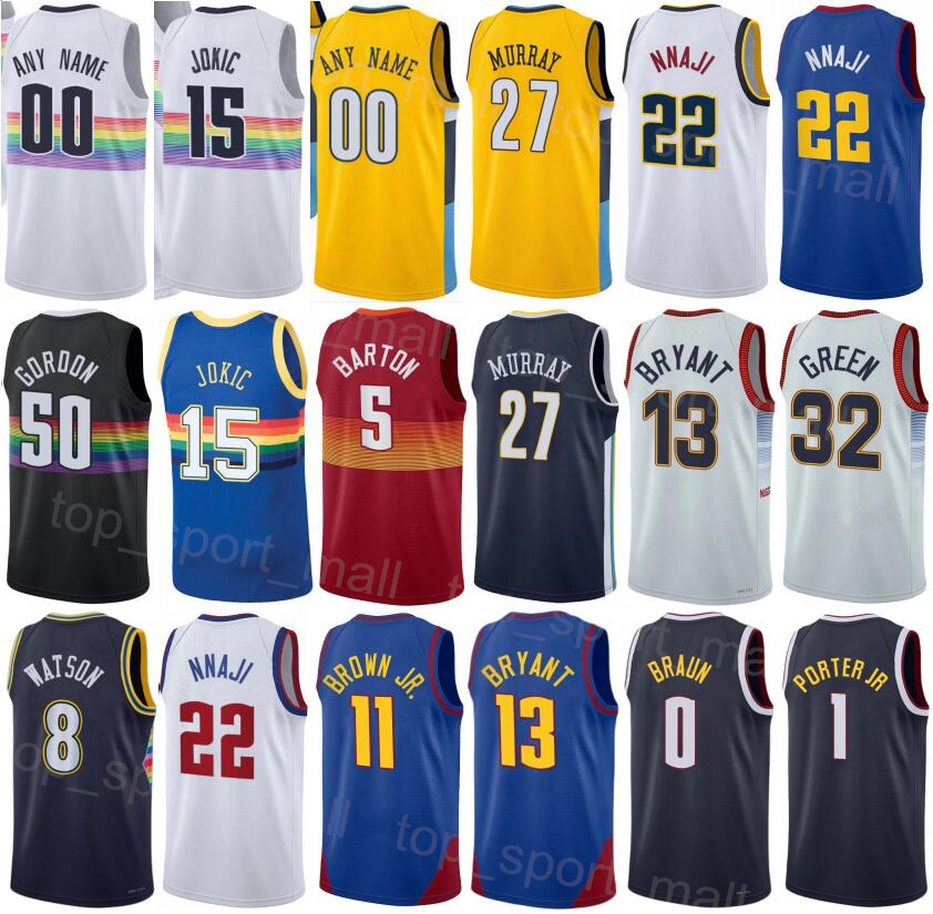 

Men Woman Print Basketball Peyton Watson Jerseys 8 Bruce Brown 11 DeAndre 6 Vlatko Cancar 31 Ish Smith 4 Kentavious Caldwell-Pope 5 Christian Braun 0 For Sport Fans, Purple