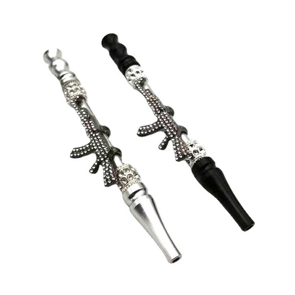 

Smoking Smoking Metal Hookah Mouthpiece Mouth Tip Shisha Nozzle Handmade AK shape for Tobacco Smoking