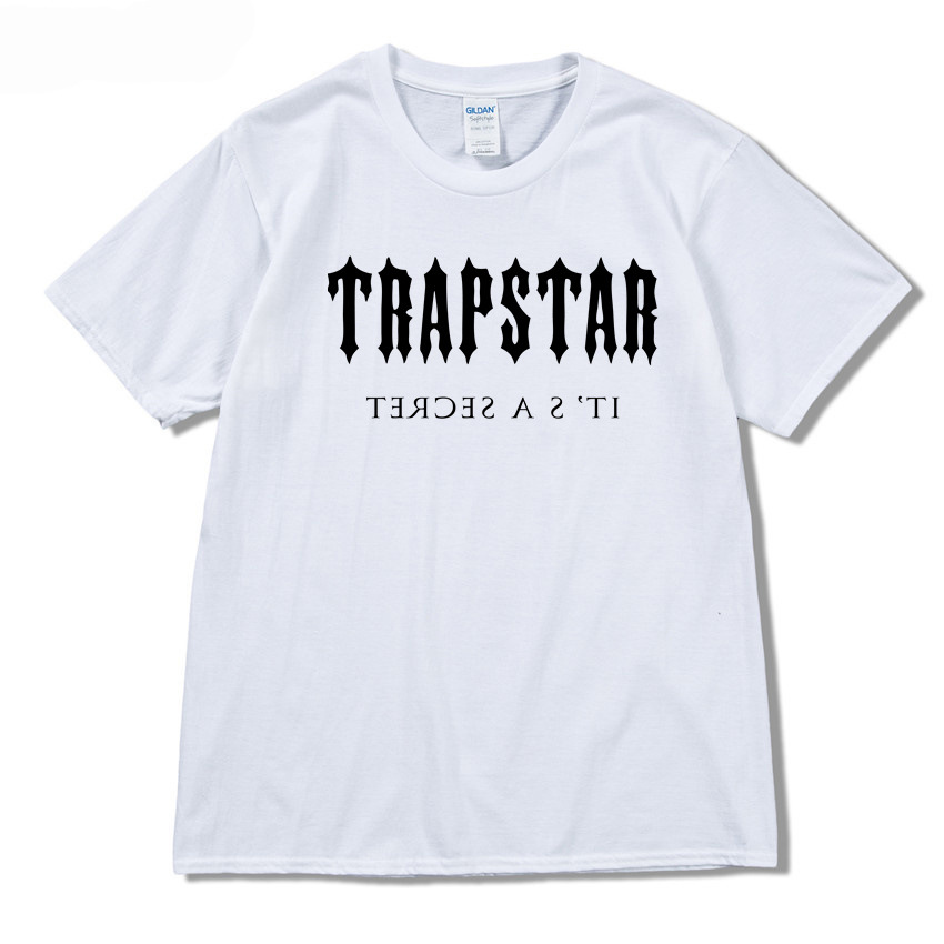 

designer trapstar shirts Summer Oversized T Shirts Casual Men's Women's T-Shirts with Letter Print Short Sleeves Multiple Color trapstar Men Clothing, Sky blue
