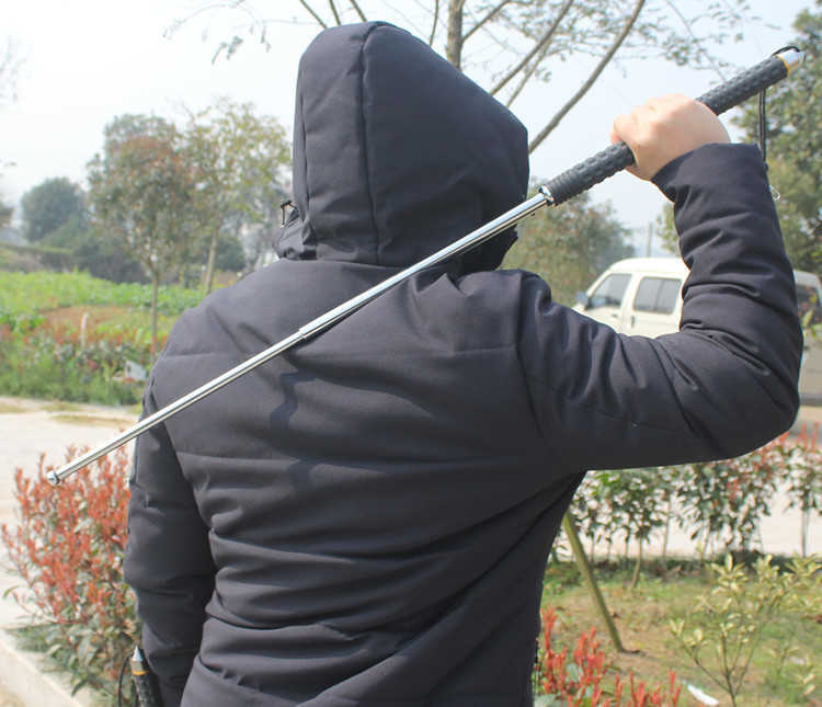 

One Meter Solid Legal Stick Self Defense Tactical Telescopic on Board Security Extended Three 2W15