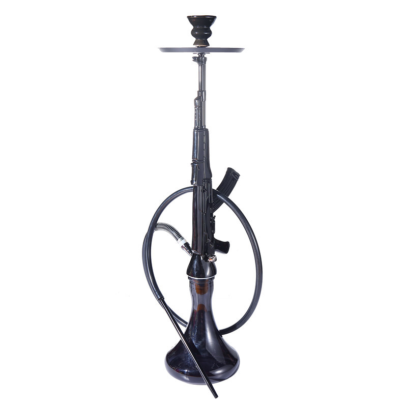 

Hookah Shisha Set AK-47 Strong Durable Hookah Vapor Acrylic Metal for Party or Event 4 Colours Arabian Oil rigs