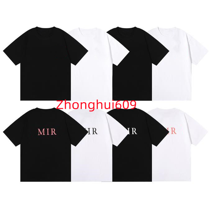 

Designer Tide Men' T Shirts Top Chest Letter Laminated Print Short Sleeve High Street Loose Oversize Casual T-shirt 100% Pure Cotton Tops for Men and Women luxury, Black red
