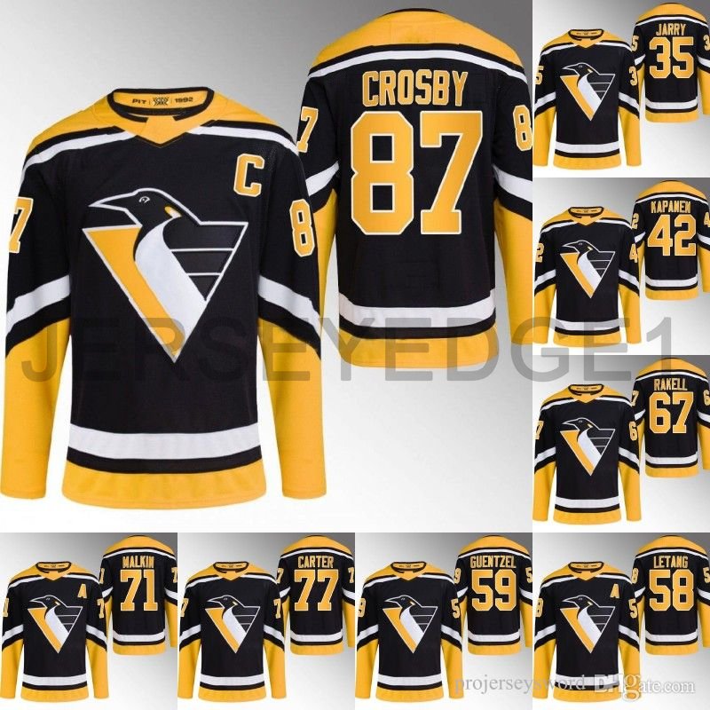 

Pittsburgh #87 Sidney Crosby Penguins 2023 Reverse Retro Jersey Bryan Rust Evgeni Malkin Kasperi Kapanen Jake Guentzel Kris Letang Jeff CarterCasey DeSmith Jerseys, 1 casey desmith