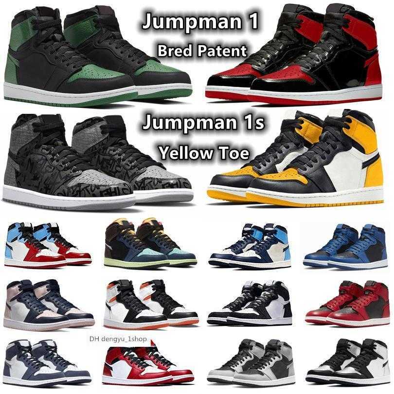 

Jumpman 1S UNC Men Women Basketball Shoes 1 Hyper Royal University White Bred Black Silver Toe Dark Mocha Shadow Daimond D air jorde OG air shoe, 35#