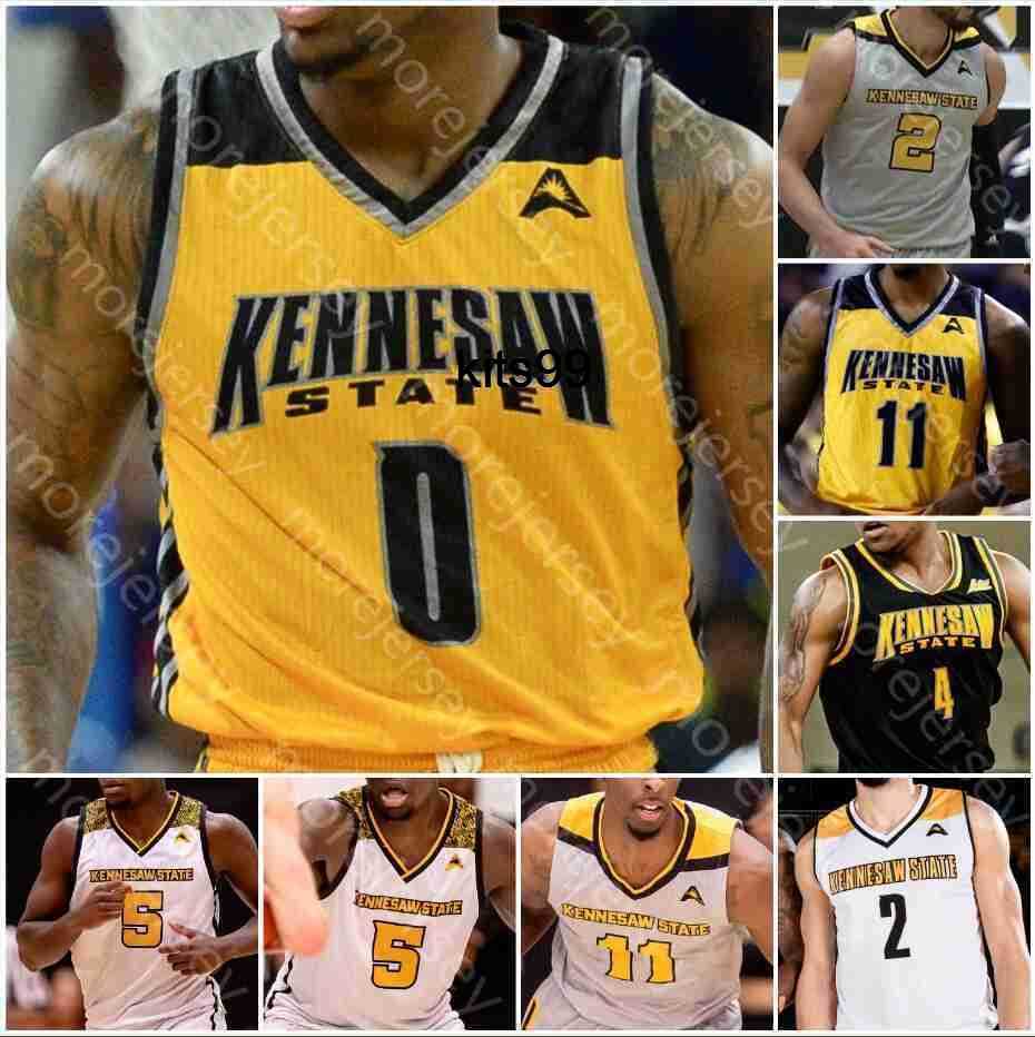 

Custom Kennesaw State Basketball Jersey NCAA College Tyler Hooker Terrell Burden Bryson Lockley Obineke Jamie Lewis Harris Lewis, White