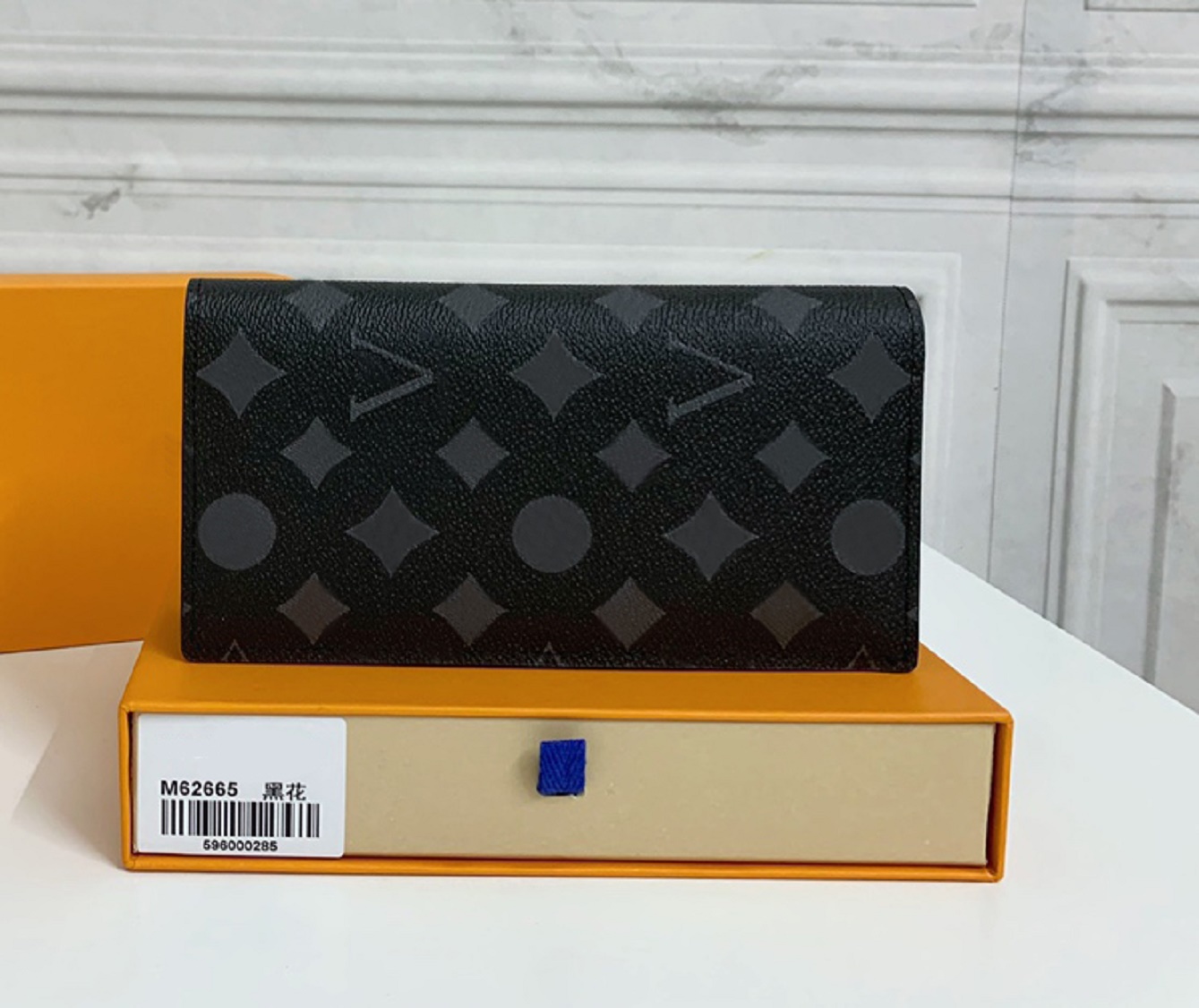 

Fashion designer wallets luxury Brazza purse mens womens leather clutch bags Highs quality flower letter coin purses card holders original box dust bag #665, 62665#black cross pattern