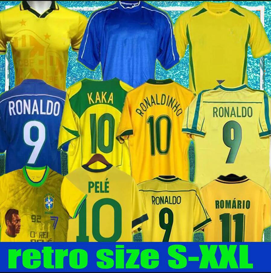 

1970 1978 1998 retro Brasil PELE soccer jerseys 1957 2002 Carlos Romario Ronaldo Ronaldinho shirts 2004 1994 BraziLS 2006 1982 RIVALDO ADRIANO KAKA 1988 22109, 1978 home
