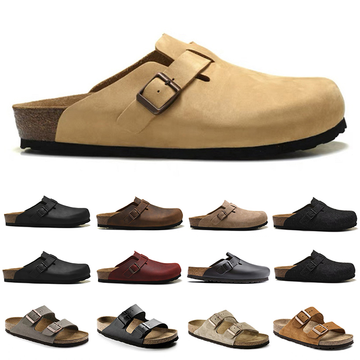 

Fashion Designer Slippers Sandals birks boston clog arizona gizeh men women summer autumn winter Leather felt Sliders Indoor Buckle Strap flats cork Casual Shoes