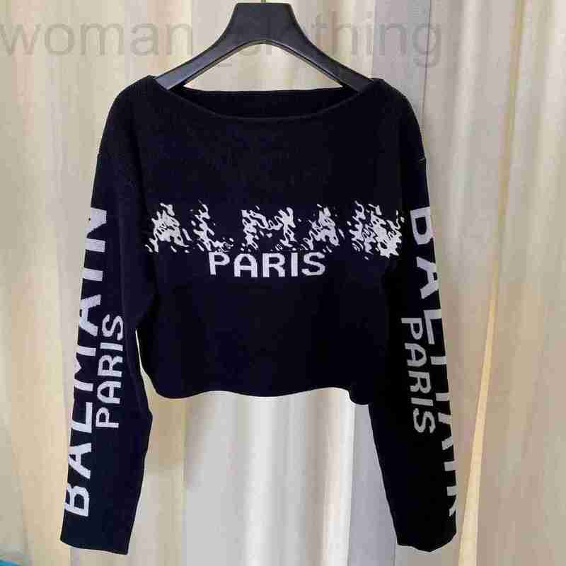

designer Fashion 3 Color Pullover Women' Sweater Crochet Letters Long Sleeve Casual Lady Knit Jumper 5L9V, White