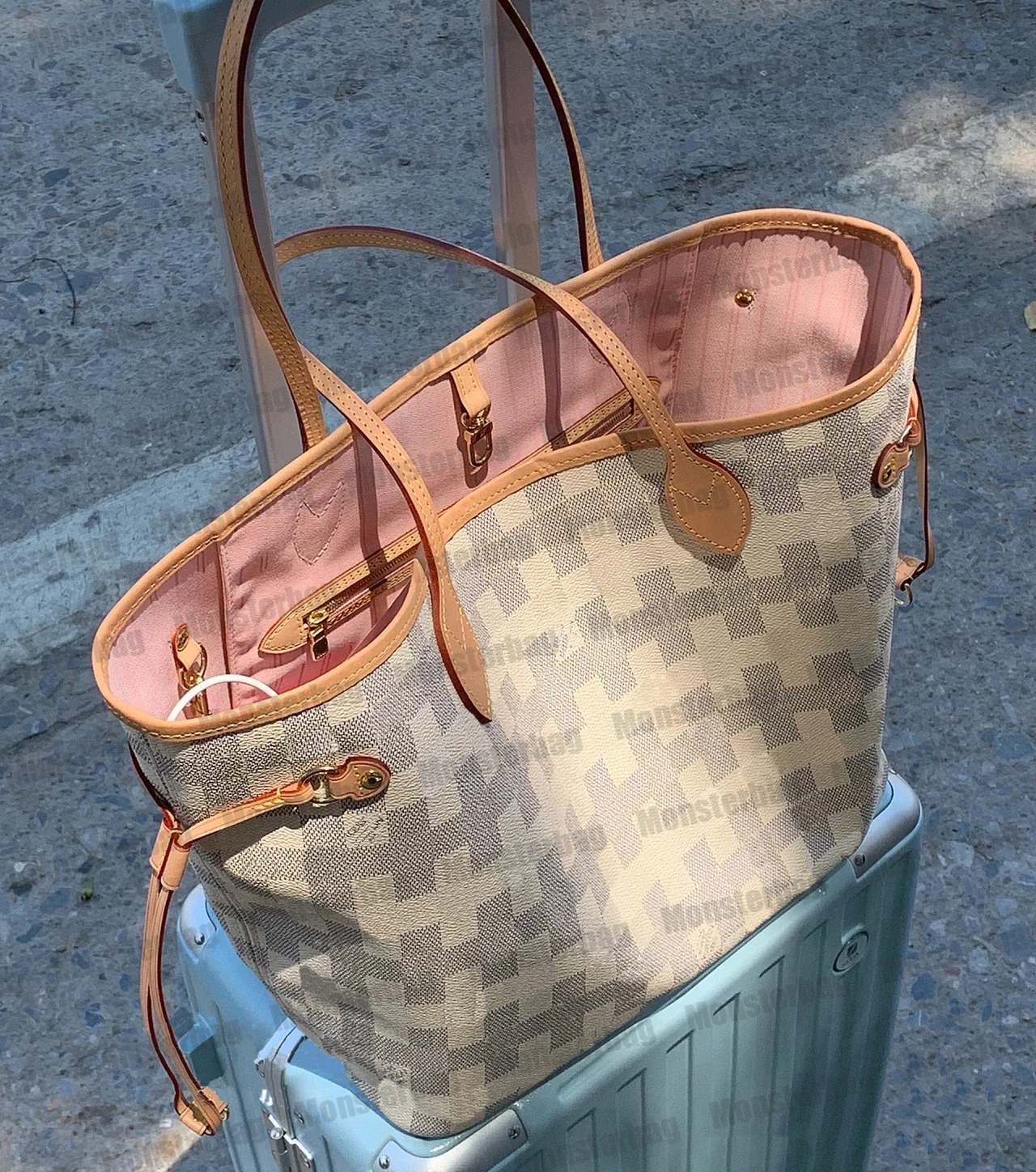 

Women Designer Bags Nevers Tote Bag Shoulder Bags Luxury Shopping Big High Quality Canvas Fulls Real Cowhide Leather Beach Lady Handbag MM GM, Color 10