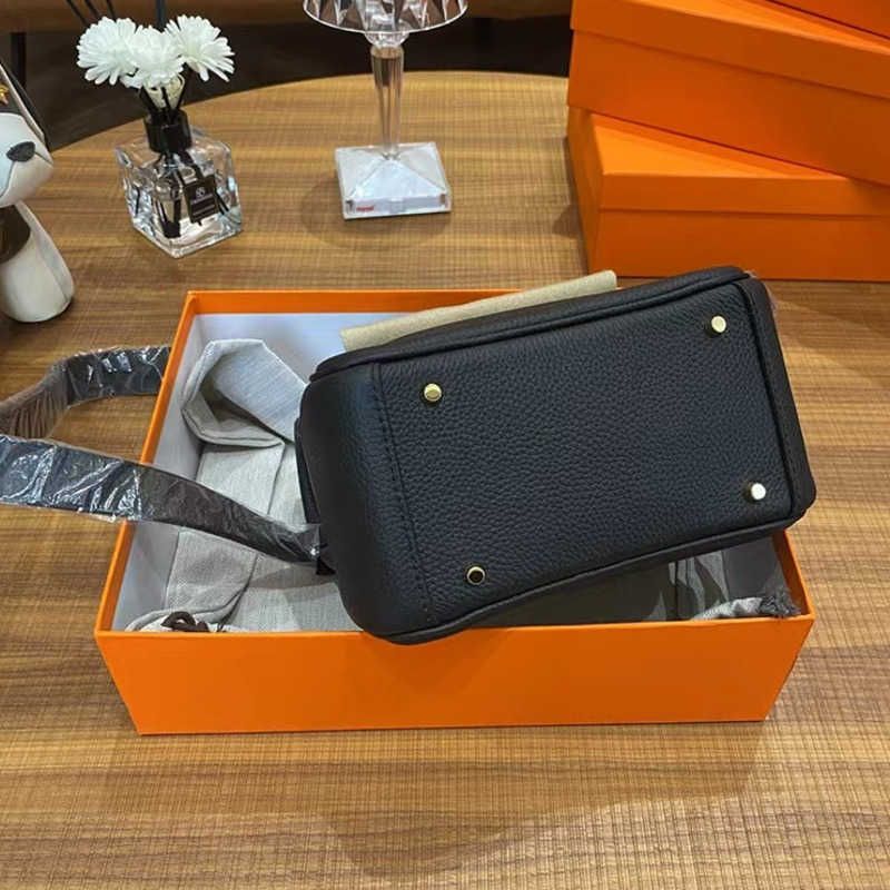 

H Lind Designer Bags 2023 Handbag Kellies Fashion Leather 10a Top Quality Crossbody Bag Mini Soft Leathers Lychee Cowhide Doctor FOIA, Red