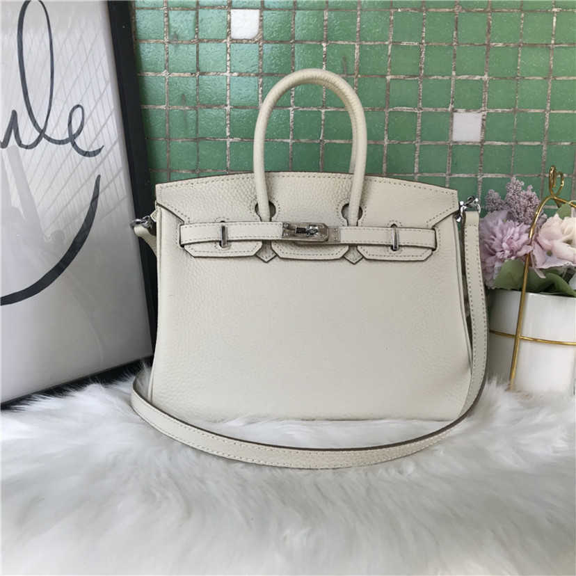 

Fashion Women's Bag 75%off leather women's one shoulder hand big bag Luxury Designer Handbags Bags Purse, Milkshake silver buckle 25cm