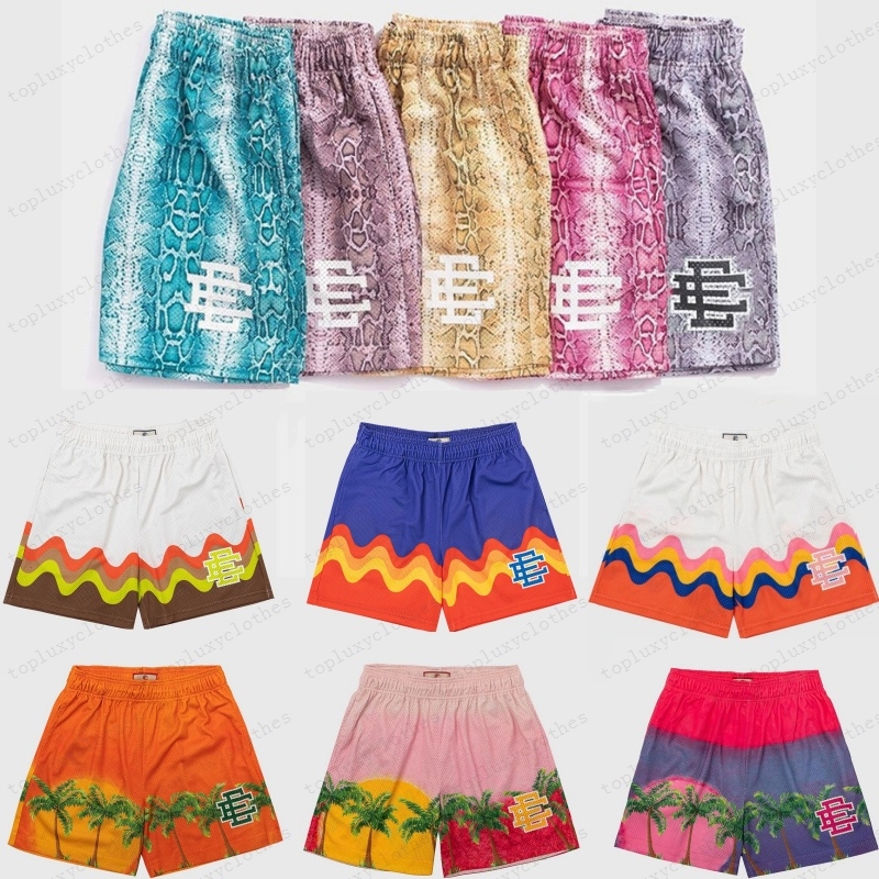 

designer mens ee shorts Eric Emanuel Fitness Sports Lightning printed shorts 17 Color women Summer Fitness Workout Casual Basketball Pants size /L/XL/XXL/XXXL, Brown