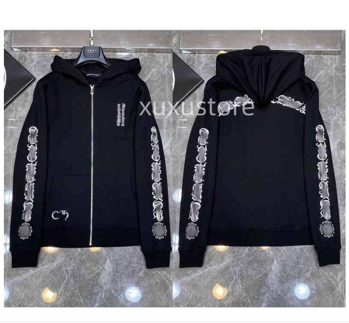 

Fashion Luxury Men's Jackets Designer Zipper Sweatshirts Heart Horseshoe Cross Print Brand Ch Hoodies Women Chromes Coat Casual Pullover Loose Sweater Jacket 56xz, Cus11