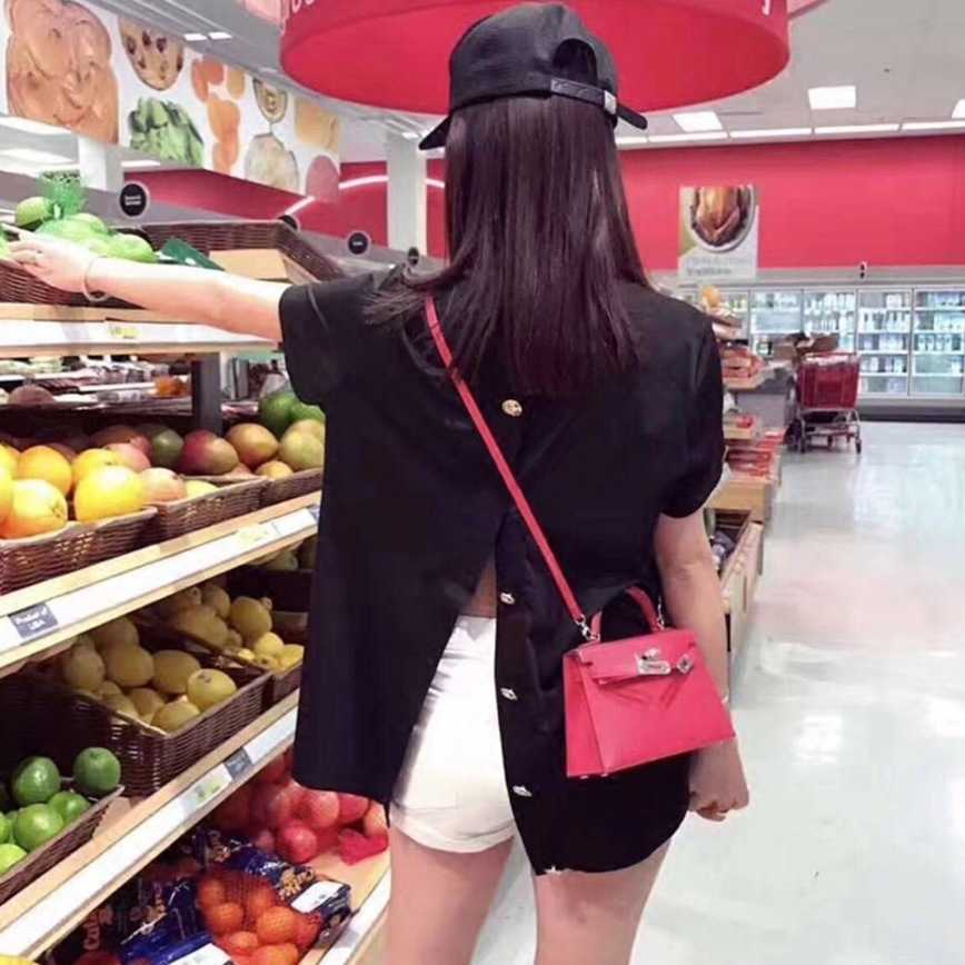 

2023 Women Bags Factory Handbags 55%off leather women's mini silver button bag Designer Luxury Shoulder Handbags, Milkshake white 19 silver button