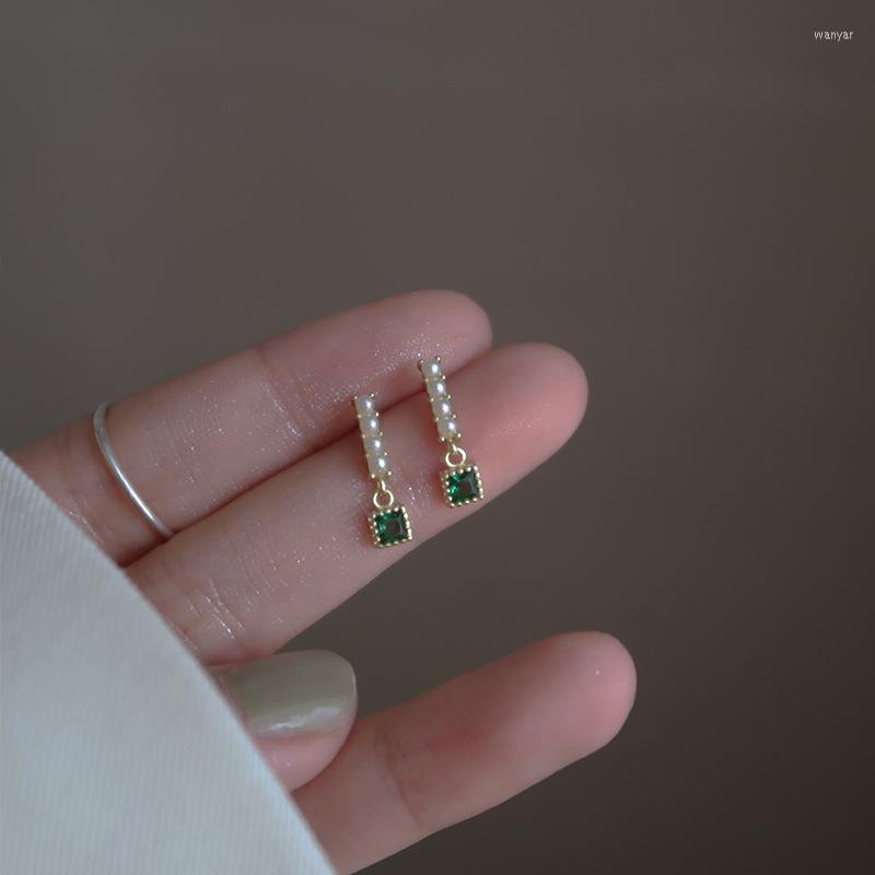 

Dangle Earrings Geometric Stud Drop Cute Mini Luxury Pearl Green Crystals Modern Women's Earring 2023 In Accessories Wholesale