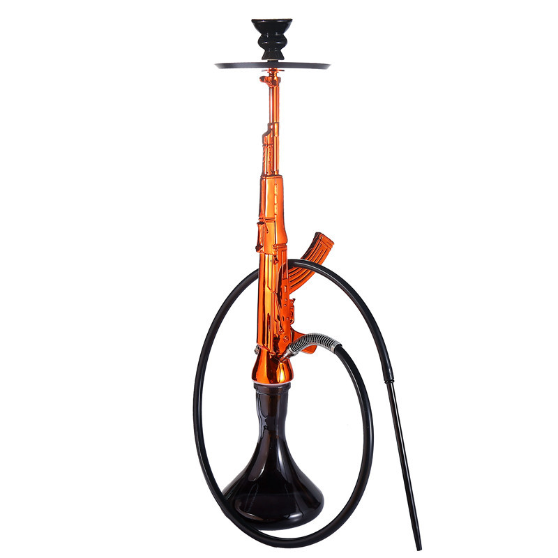 

Hookah Shisha Set AK-47 Strong Durable Hookah Vapor Acrylic Metal for Party or Event 4 Colours Arabian Oil rigs