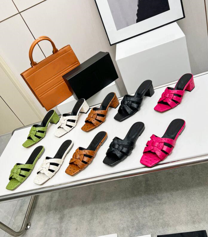 

2022 Designer Flat bottom Shoes Fashion Metal Leather Sandals with Temperament Wedding Banquet Party Women Shoes 35-43, Brown wedge heel