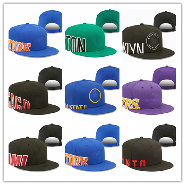 

2023 New Basketball Snapback Hats Team Color Cap Teams Snapbacks Adjustable Mix Match Order All Caps, Purple