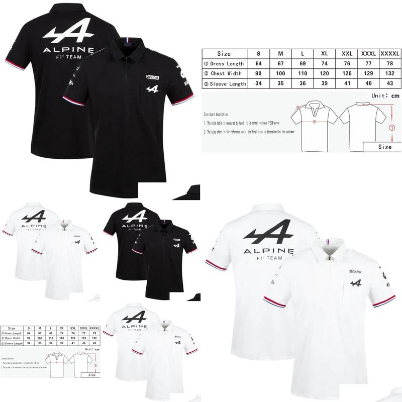 motorcycle apparel motorsport alpine f1 team aracing tshirt white black breathable teamline short sleeve shirt car fan clothing