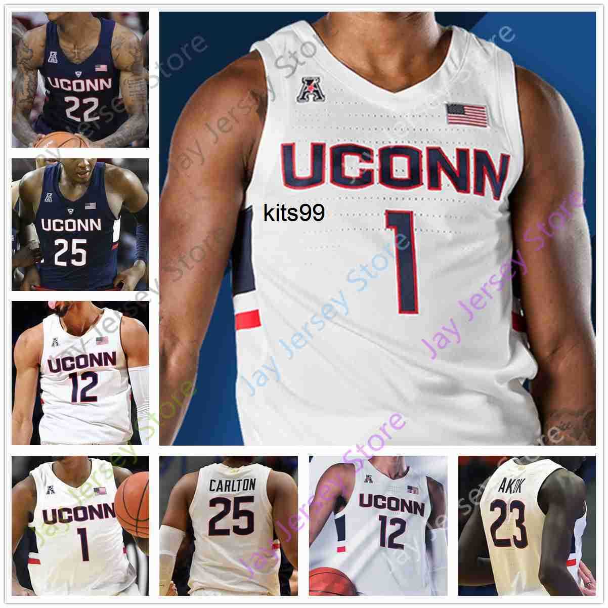 

Custom Connecticut UConn Huskies Basketball Jersey College Drummond Gay Lamb Walker Allen Butler Gordon Hamilton, White