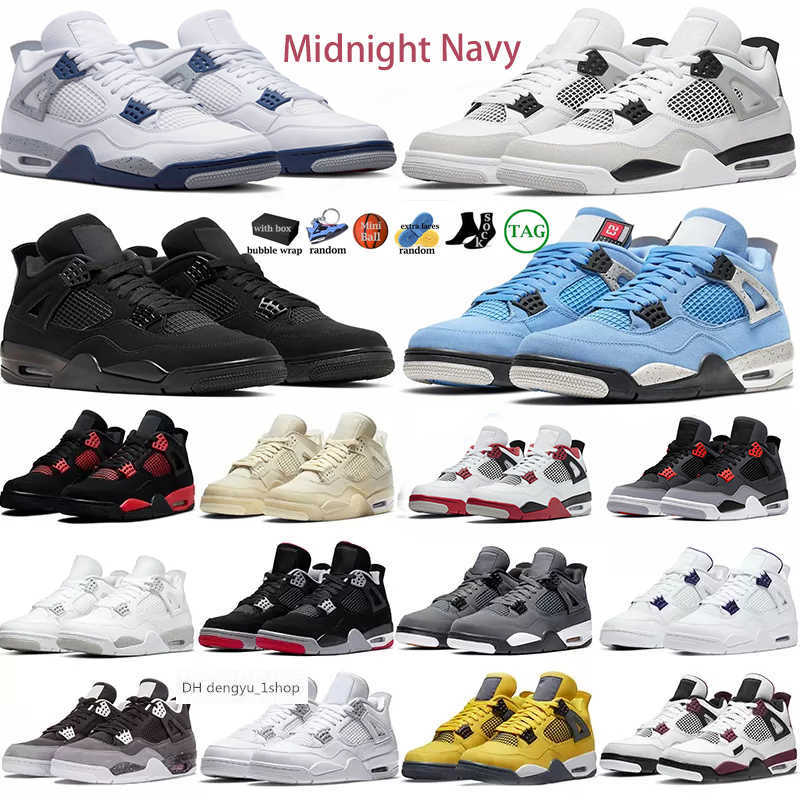 

4s Basketball Shoes Midnight Navy Military Black Jumpmen 4 Men Red Thunder Sail Black Cat White Oreo Pure Money Infrared Co air jordens jorda n shoe, 24