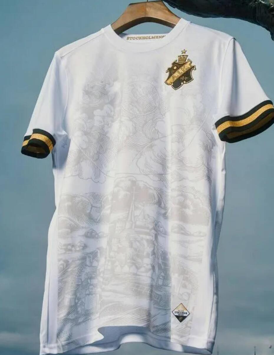 

2023 AIK Solna 132-year SOCCER jerseys special FISCHER HUSSEIN OTIENO GUIDETTI HALITI history 23 24 jersey football shirts, 132 th