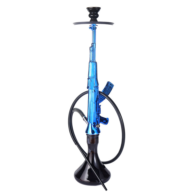 

Hookah Shisha Set AK-47 Strong Durable Hookah Vapor Acrylic Metal for Party or Event 4 Colours Arabian Oil rigs