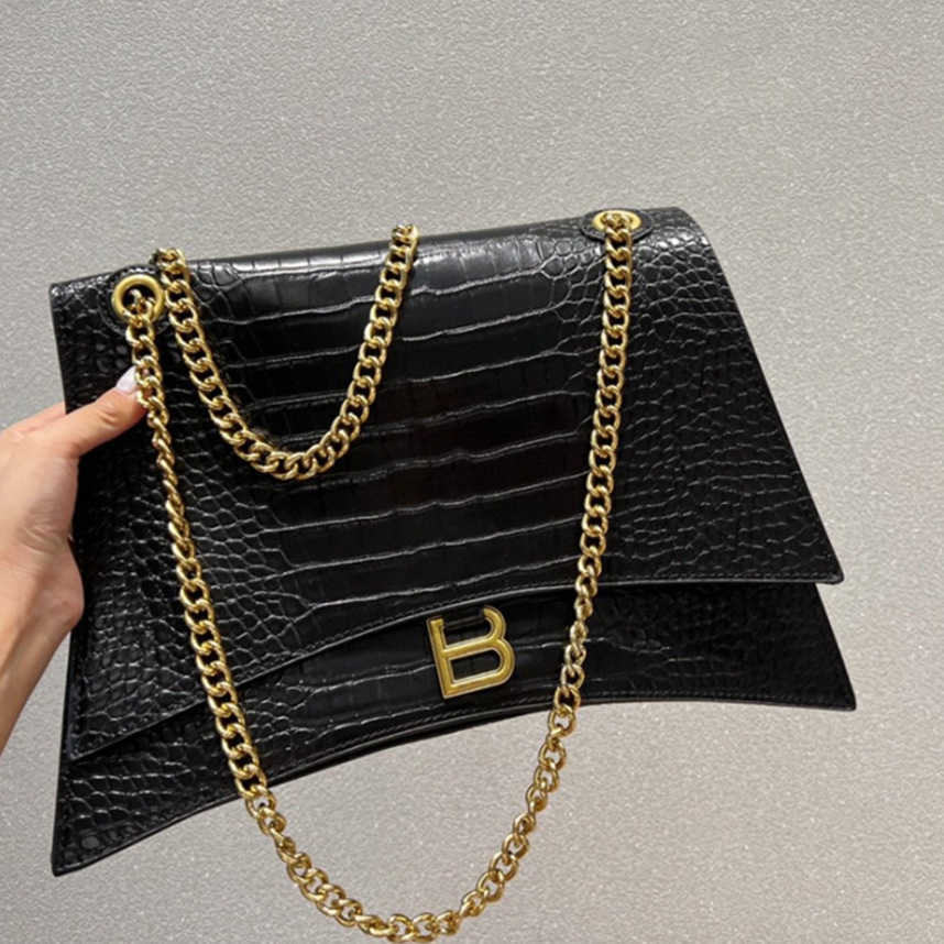 

Women Bags Trend Handbags 55%off women's rush chain oil one shoulder hourglass bag leather Female Totes Shoulder Handbags for Women, Elephant high version with letters