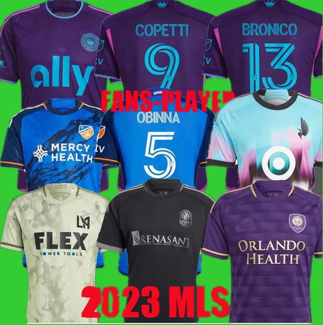 

mls 2023 FC Cincinnati Charlotte soccer jerseys 23 24 LAFC Hagglund Obinna Vazquez LOS ANGELES vela CHIELLINI Copetti Bronico football shirt fans player version