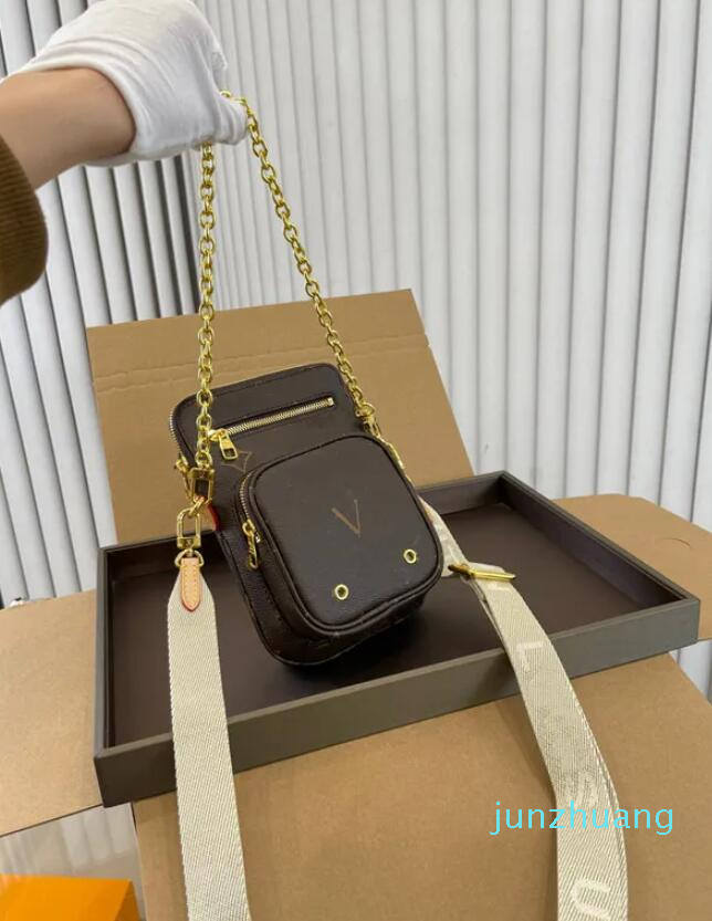 

UTILITY PHONE POCKET Designer Women Luxury Bag Fashion Casual The New 11 Muti-function Crossbody Shoulder Messenger Bags Leather Mini- pouches Purse dhgate, Brown flower