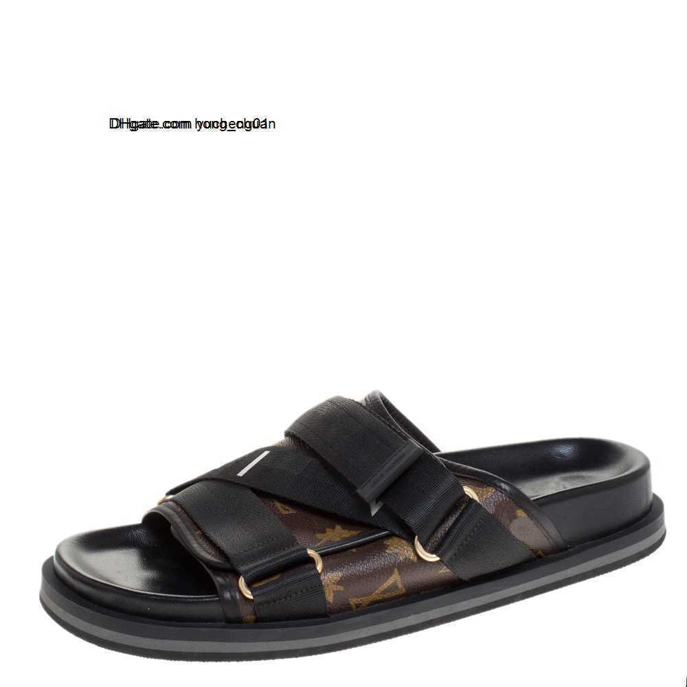 

Designer Sandal NEW For Men Honolulu Mule Leather Platform Slipper Canvas And Nylon Honolulus Flat Sandals Rubber Sole size 36-45, Customize