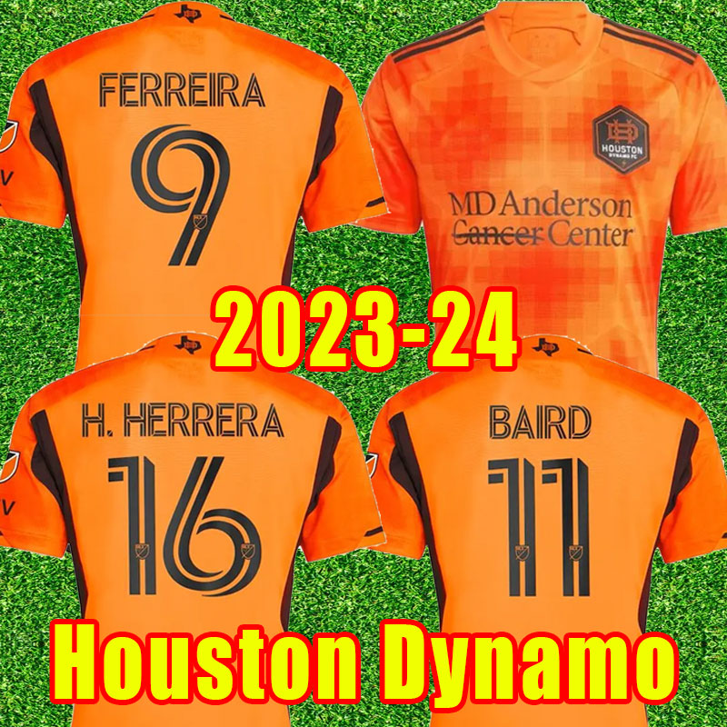 

2023 Houston Dynamo Soccer Jerseys FERREIRA 23 24 Fans Player Version H. HERRERA BAIRD ARTUR FRANCO BASSI MLS Football Shirt AVILA HADEBE Jersey, Home